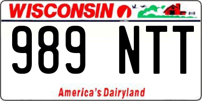 WI license plate 989NTT
