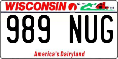 WI license plate 989NUG