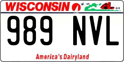 WI license plate 989NVL