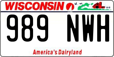 WI license plate 989NWH