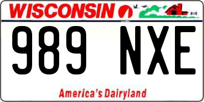 WI license plate 989NXE