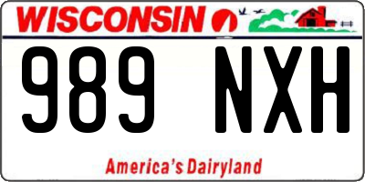 WI license plate 989NXH