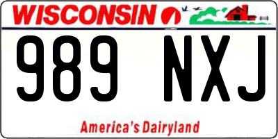 WI license plate 989NXJ