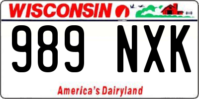 WI license plate 989NXK