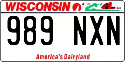 WI license plate 989NXN