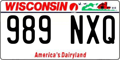WI license plate 989NXQ