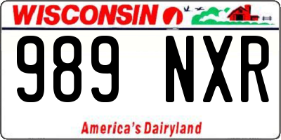 WI license plate 989NXR