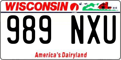WI license plate 989NXU