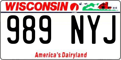 WI license plate 989NYJ