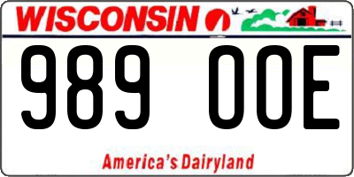 WI license plate 989OOE