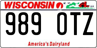 WI license plate 989OTZ