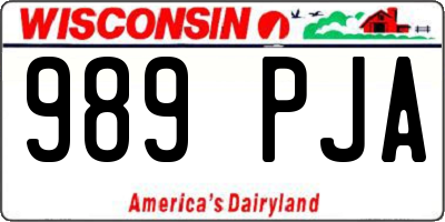 WI license plate 989PJA