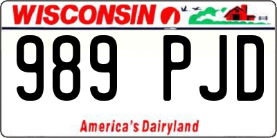 WI license plate 989PJD