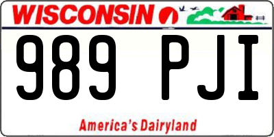 WI license plate 989PJI