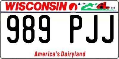 WI license plate 989PJJ