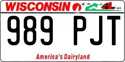 WI license plate 989PJT