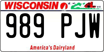 WI license plate 989PJW