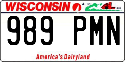 WI license plate 989PMN