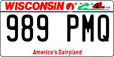 WI license plate 989PMQ