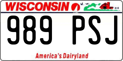 WI license plate 989PSJ