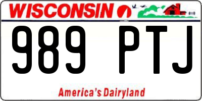 WI license plate 989PTJ