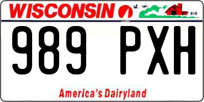 WI license plate 989PXH
