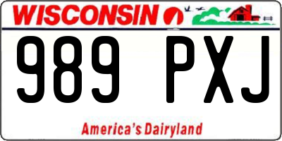 WI license plate 989PXJ
