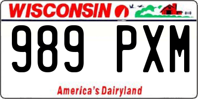 WI license plate 989PXM
