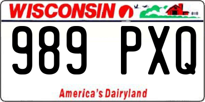 WI license plate 989PXQ