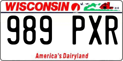 WI license plate 989PXR