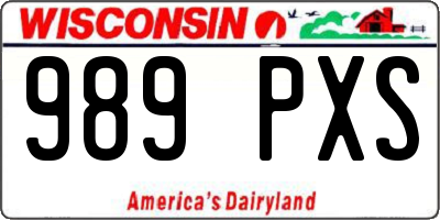 WI license plate 989PXS
