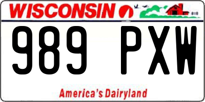 WI license plate 989PXW