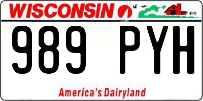 WI license plate 989PYH
