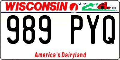 WI license plate 989PYQ