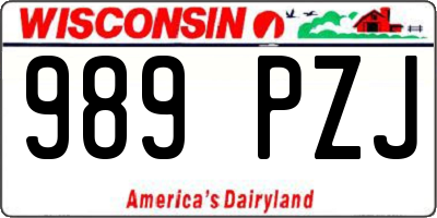 WI license plate 989PZJ