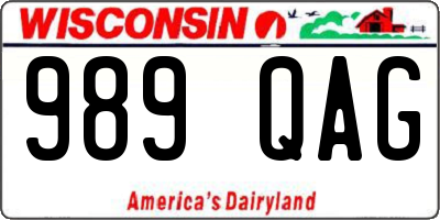 WI license plate 989QAG
