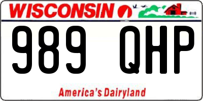 WI license plate 989QHP