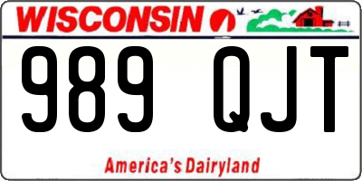 WI license plate 989QJT