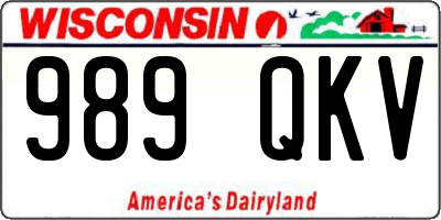 WI license plate 989QKV