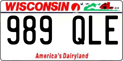 WI license plate 989QLE