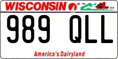WI license plate 989QLL