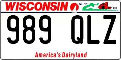 WI license plate 989QLZ