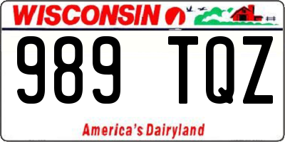 WI license plate 989TQZ