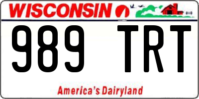 WI license plate 989TRT