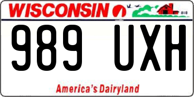 WI license plate 989UXH