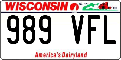 WI license plate 989VFL