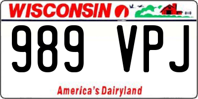 WI license plate 989VPJ
