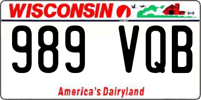 WI license plate 989VQB