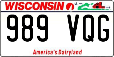 WI license plate 989VQG