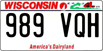 WI license plate 989VQH